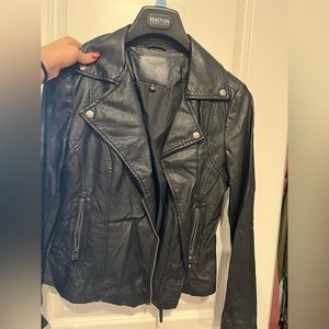 Black leather jacket